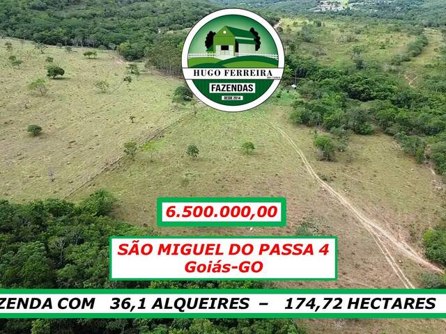 #0014 - Fazenda para Venda em São Miguel do Passa Quatro - GO