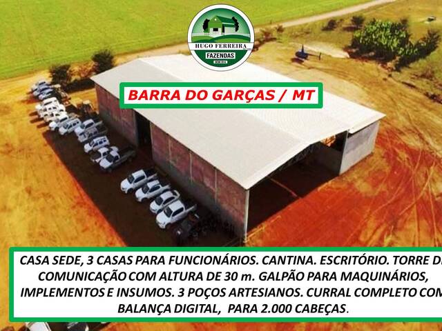 #2980 - Fazenda para Venda em Barra do Garças - MT - 2