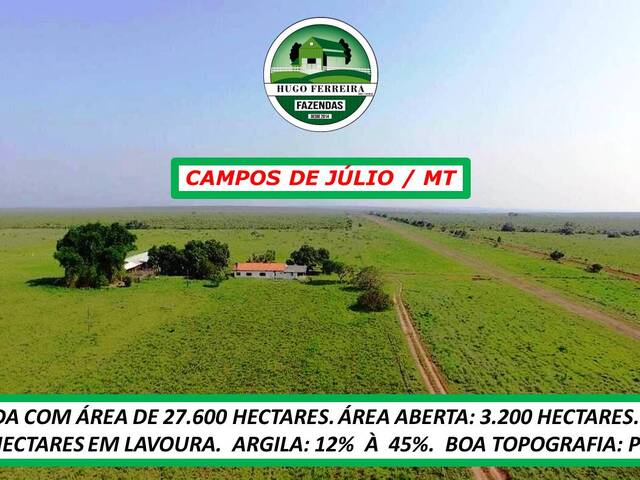#4595 - Fazenda para Venda em Campos de Júlio - MT