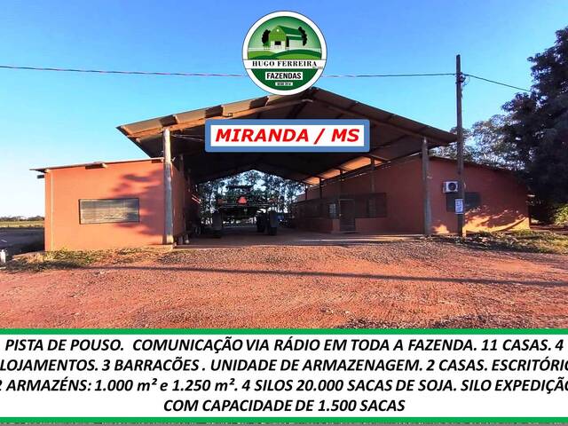 #4611 - Fazenda para Venda em Miranda - MS - 2