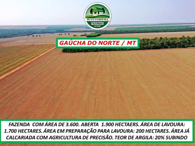 #4630 - Fazenda para  em Gaúcha do Norte - MT - 2