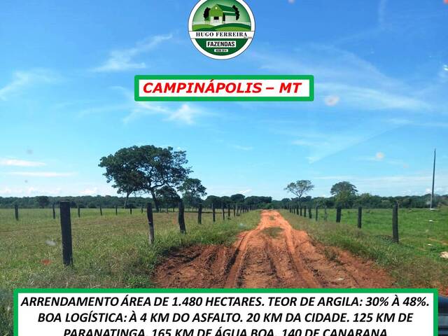 #4690 - Fazenda para Arrendamento em Campinápolis - MT - 2
