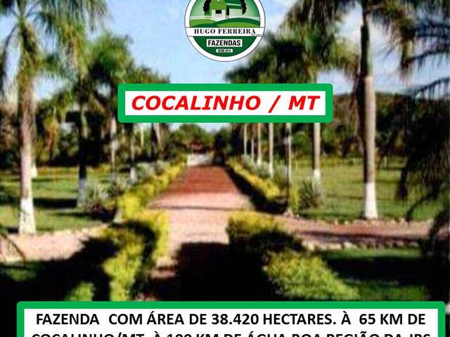 #5744 - Fazenda para Venda em Cocalinho - MT - 1