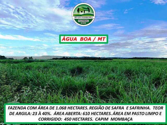 #5944 - Fazenda para Venda em Água Boa - MT - 1