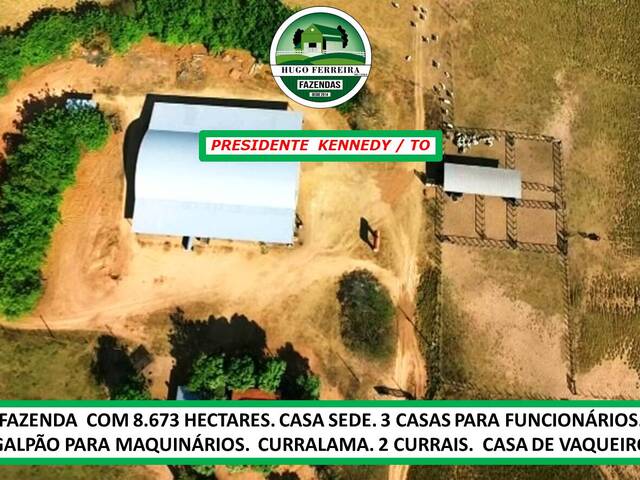#6299 - Fazenda para Venda em Presidente Kennedy - TO - 1