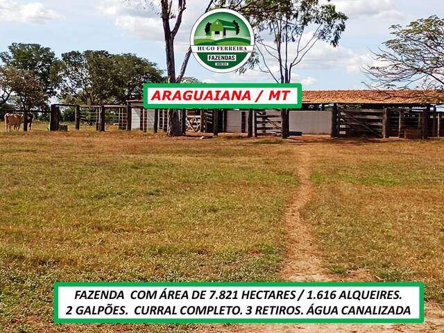 #7055 - Fazenda para Venda em Araguaiana - MT - 2