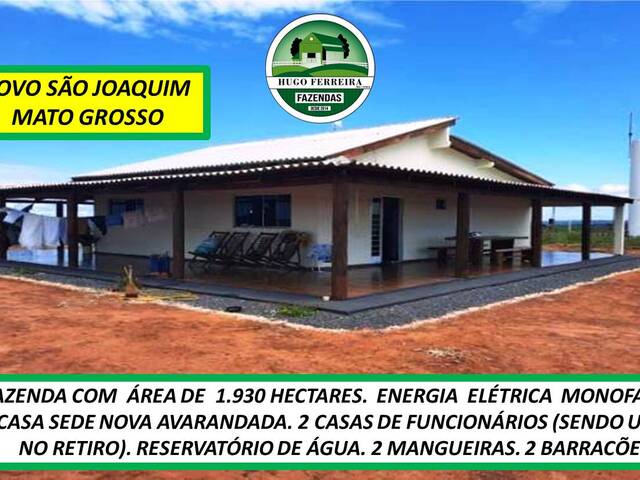 #7244 - Fazenda para Venda em Novo São Joaquim - MT - 1