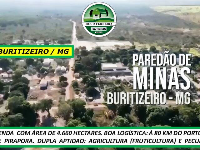 #7966 - Fazenda para Venda em Buritizeiro - MG - 1