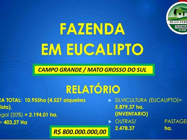 #8033 - Fazenda para Venda em Campo Grande - MS - 1